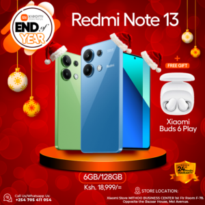 Xiaomi Redmi Note 13 (6GB+128GB) plus free Redmi buds 6 play