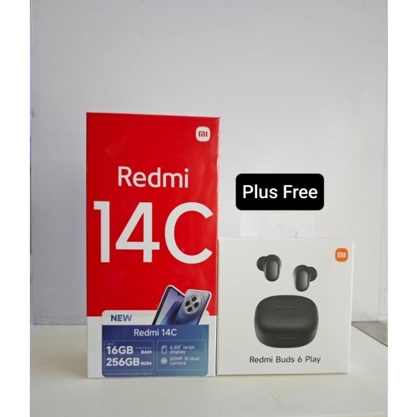 Xiaomi Redmi 14C 8GB/256GB Smartphone + Free Redmi buds 6 play