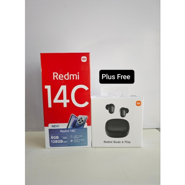 Xiaomi Redmi 14C 4GB/128GB Smartphone + Free Redmi buds 6 play
