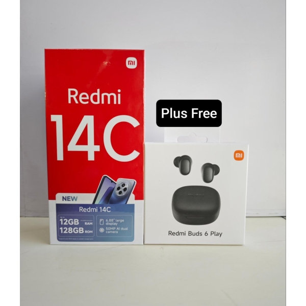 Xiaomi Redmi 14C 6GB/128GB Smartphone + Free Redmi buds 6 play