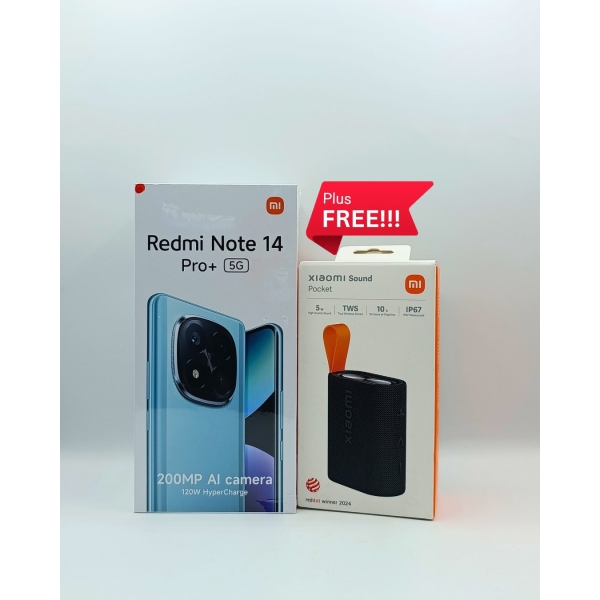 Xiaomi Redmi Note 14 Pro Plus 5G (8GB/256GB) Smartphone + Free Xiaomi Pocket Bluetooth Speaker