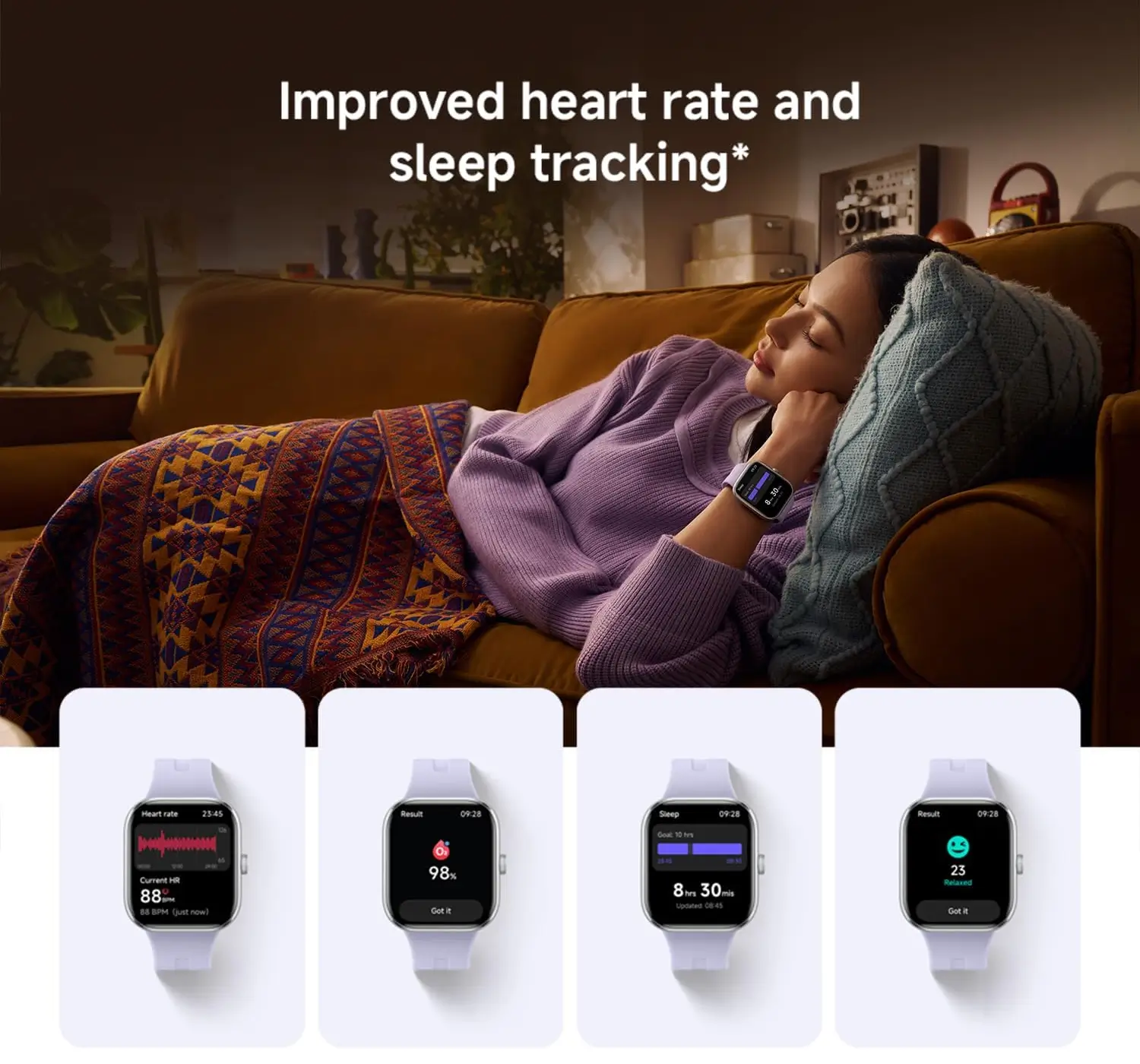 Improved Heart Rate and Sleep Tracking Redmi Watch 5 Health Features