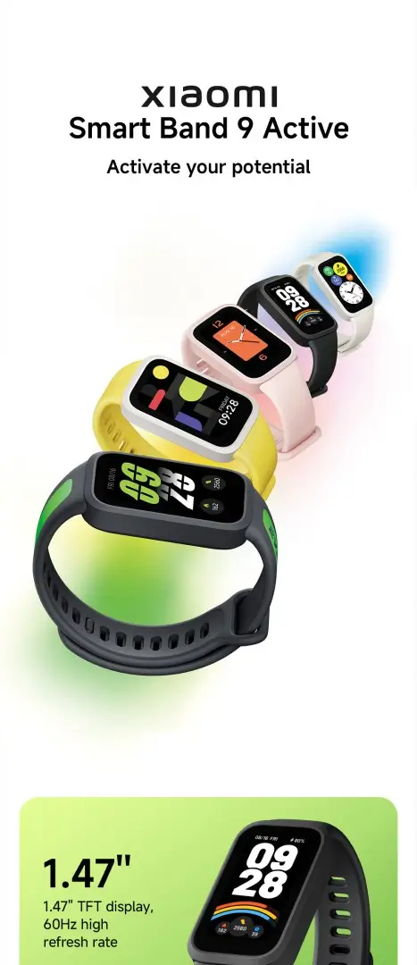 Latest Xiaomi Smart Band 9 Active with 18 Day Battery Life at Xiaomi Store