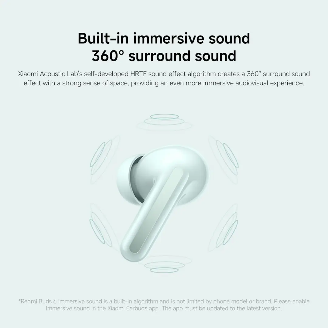 Original Xiaomi Earbuds Redmi Buds 6 Official Store Kenya Immersive 360 Degrees Sorround Sound