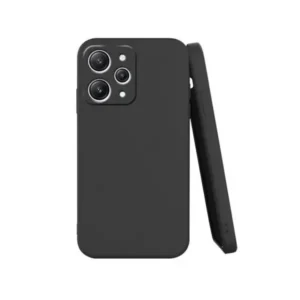 Redmi 12 Back Cover (Black) – Shockproof Protective Silicone Case