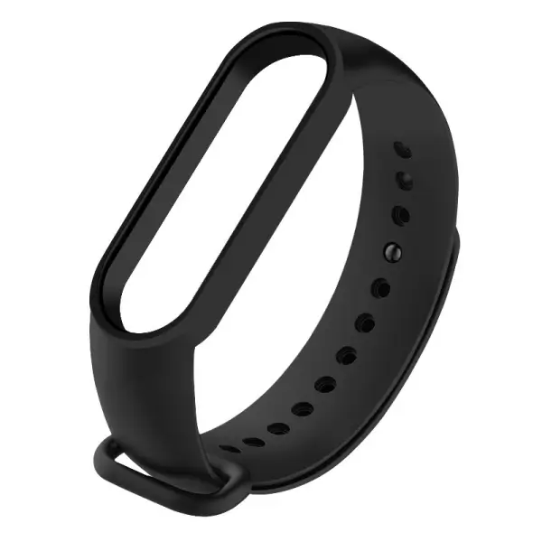 Xiaomi Mi Band 5 or Mi Band 6 Replacement Silicone Strap – Adjustable Black Wristband