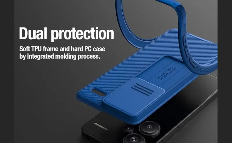 Xiaomi Redmi Note 13 Pro Plus Case with Slide Camera Cover Lens Dual Protection