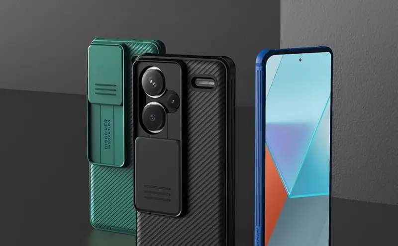 Xiaomi Redmi Note 13 Pro Plus Case with Slide Camera Cover Lens