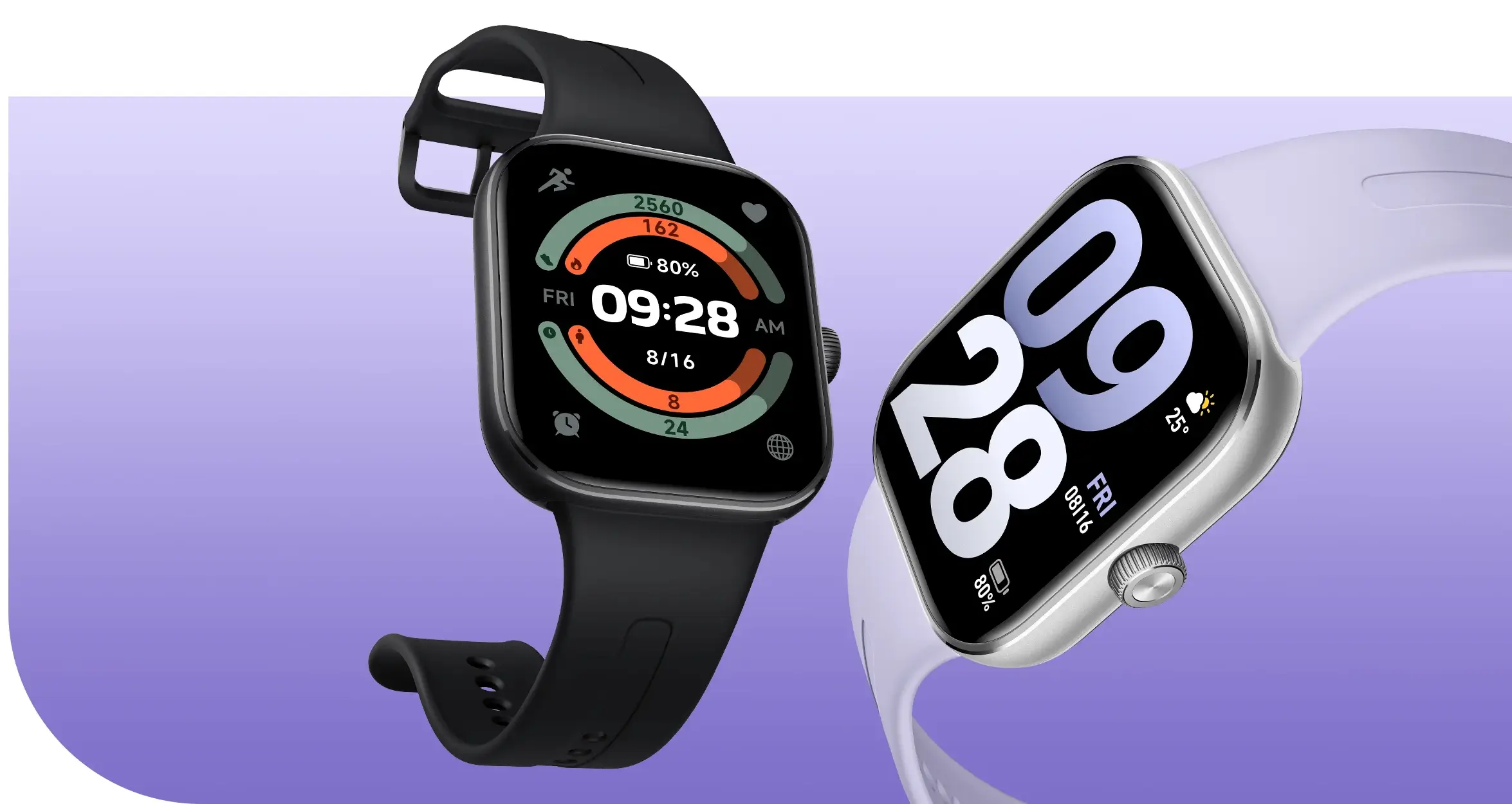 Xiaomi Smartwatch Kenya Redmi Watch 5 Obsidian Black and Lavender Purple