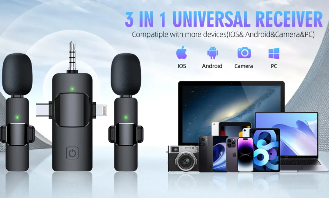 Mi Wireless Microphone 3 in 1 Universal Compatibility