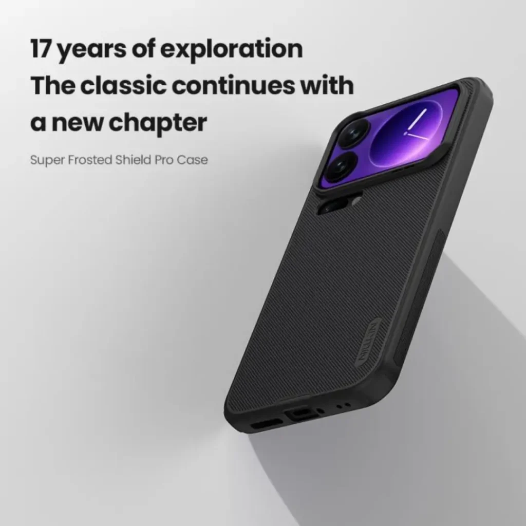Xiaomi 17 Pro Max Nillkin Case Black Shock-Resistant and Anti-Slip
