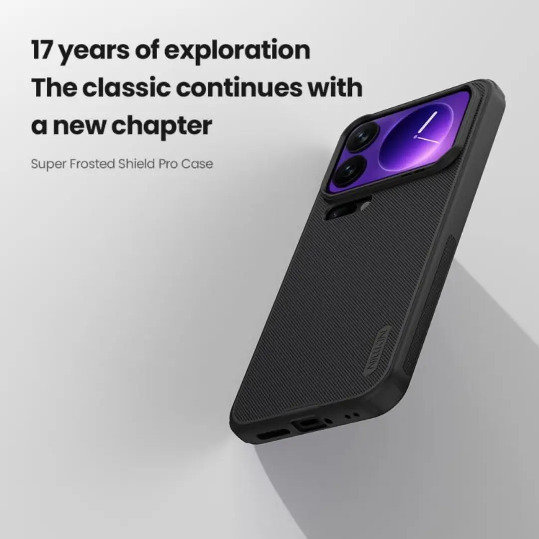 Xiaomi 17 Pro Max Nillkin Case Black Shock-Resistant and Anti-Slip