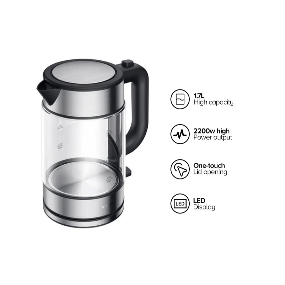 Xiaomi Electric Glass Kettle Borosilicate Glass 5 Minute Quick Boil