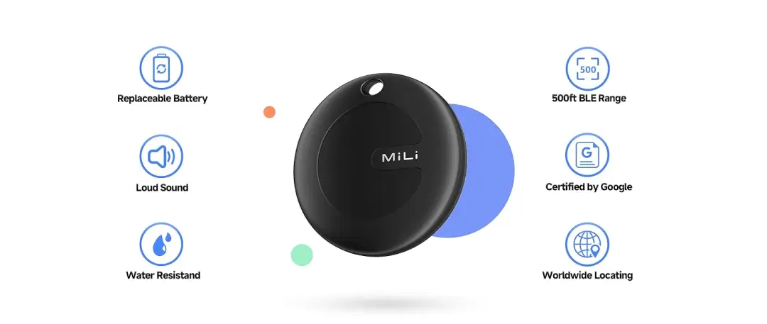MiTag Duo Bluetooth Item Locator Works with Find My and Find Hub