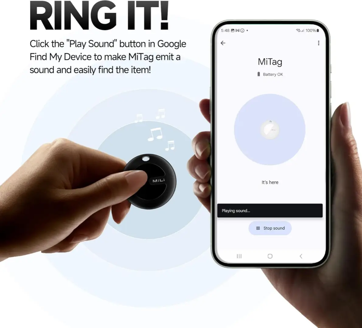 MiTag Duo Item Finder Compatible with Apple Find My and Google Find Hub