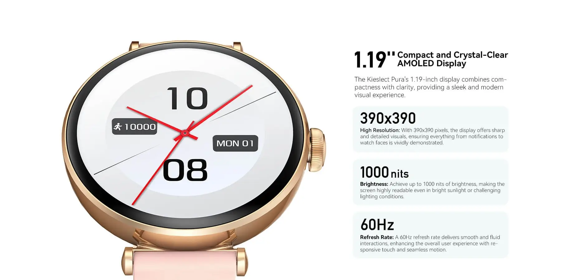 Kieslect Pura 1.19 Inch AMOLED Smartwatch Kenya