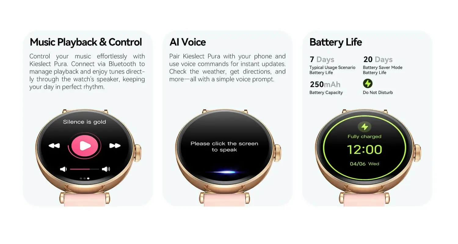 Kieslect Pura 250mAh Battery Smartwatch Price in Kenya