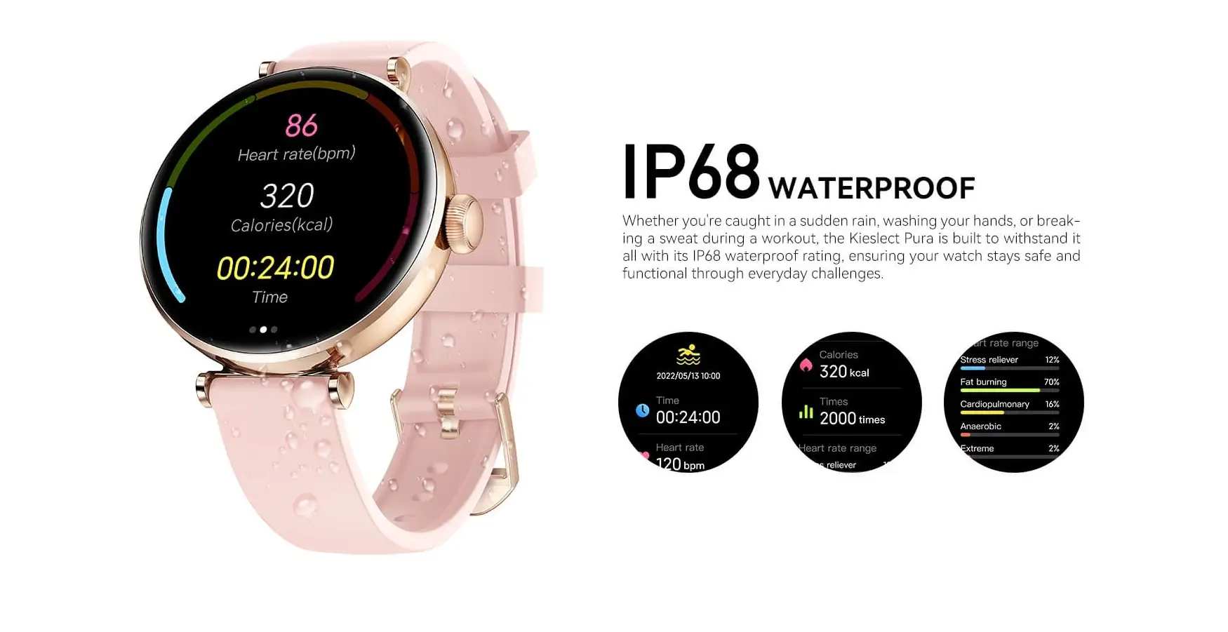 Kieslect Pura IP68 Waterproof Smart Watch Price in Kenya