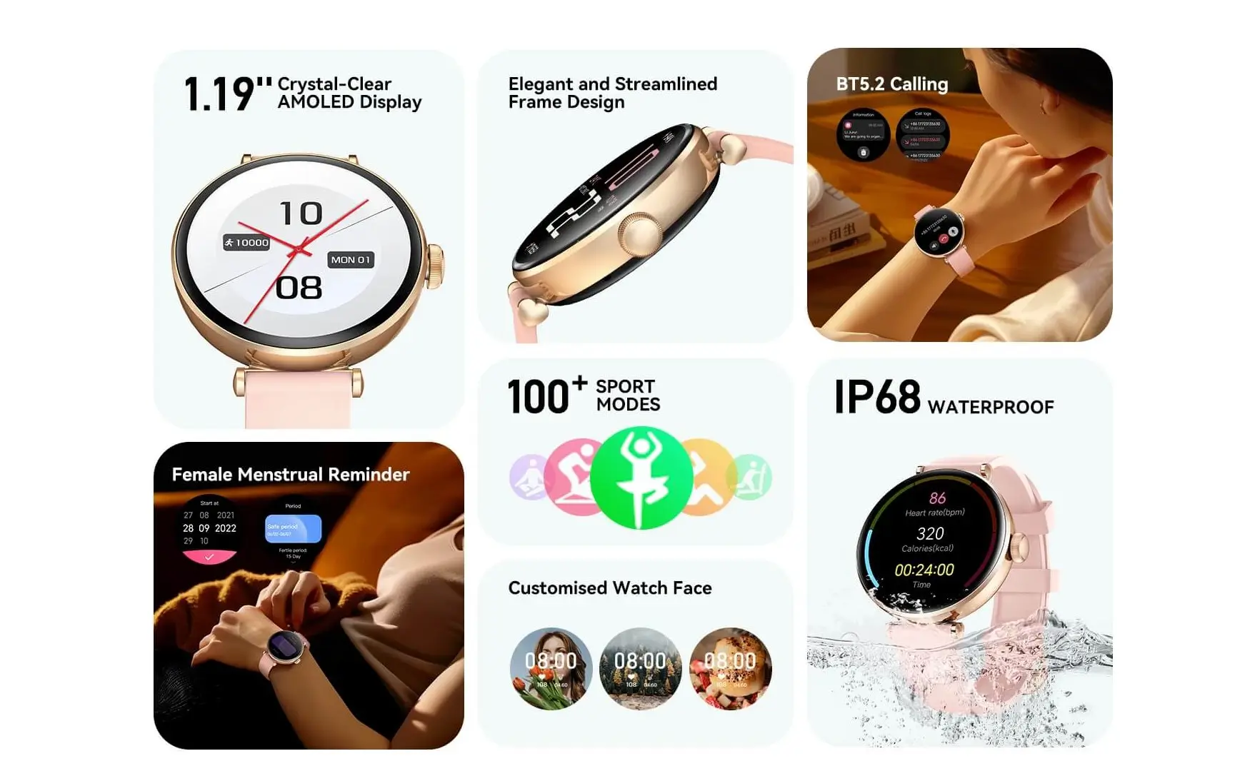 Kieslect Pura Ladies Smartwatch AMOLED Display Price in Kenya