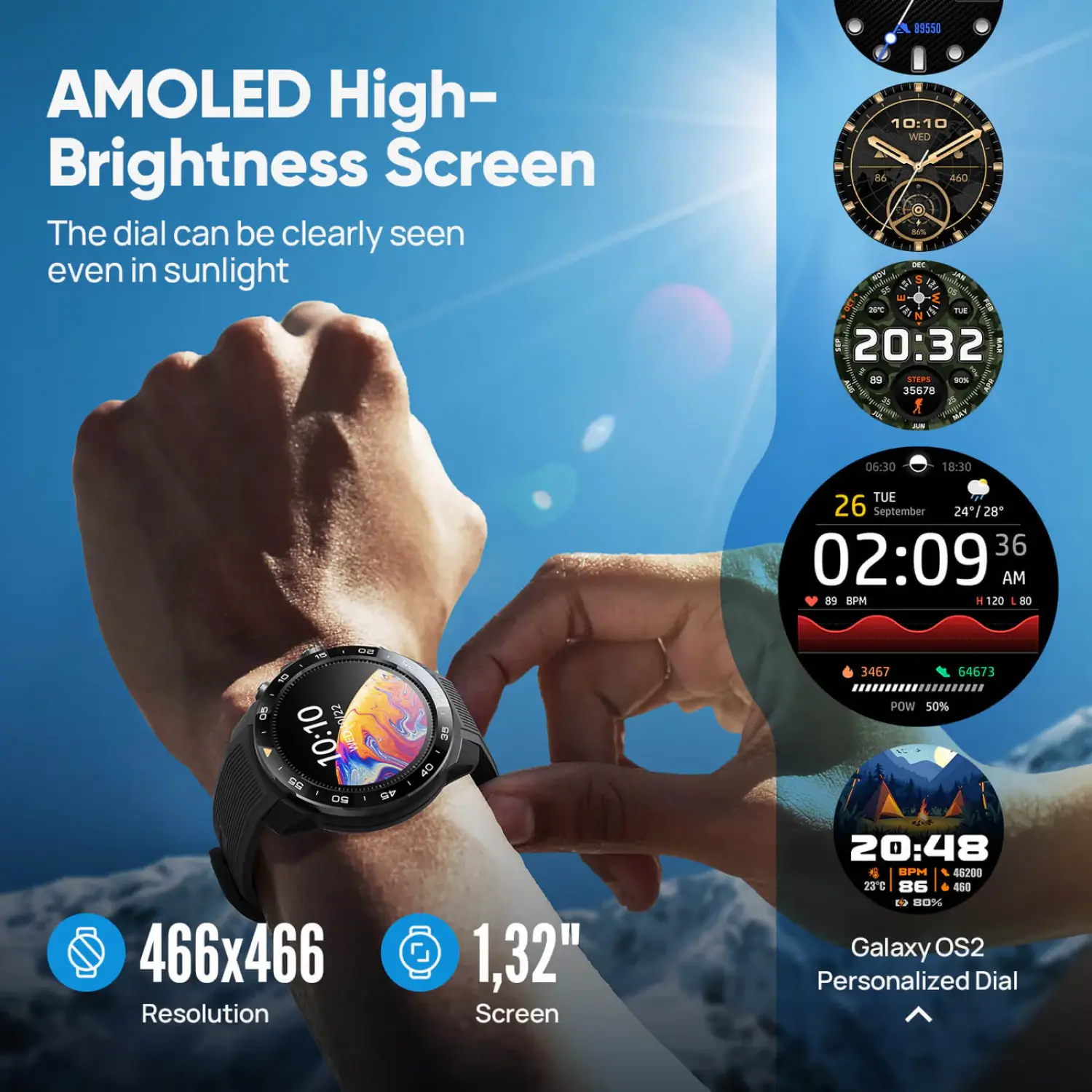Mibro GS Explorer S AMOLED Smartwatch with Long Battery Life and GPS