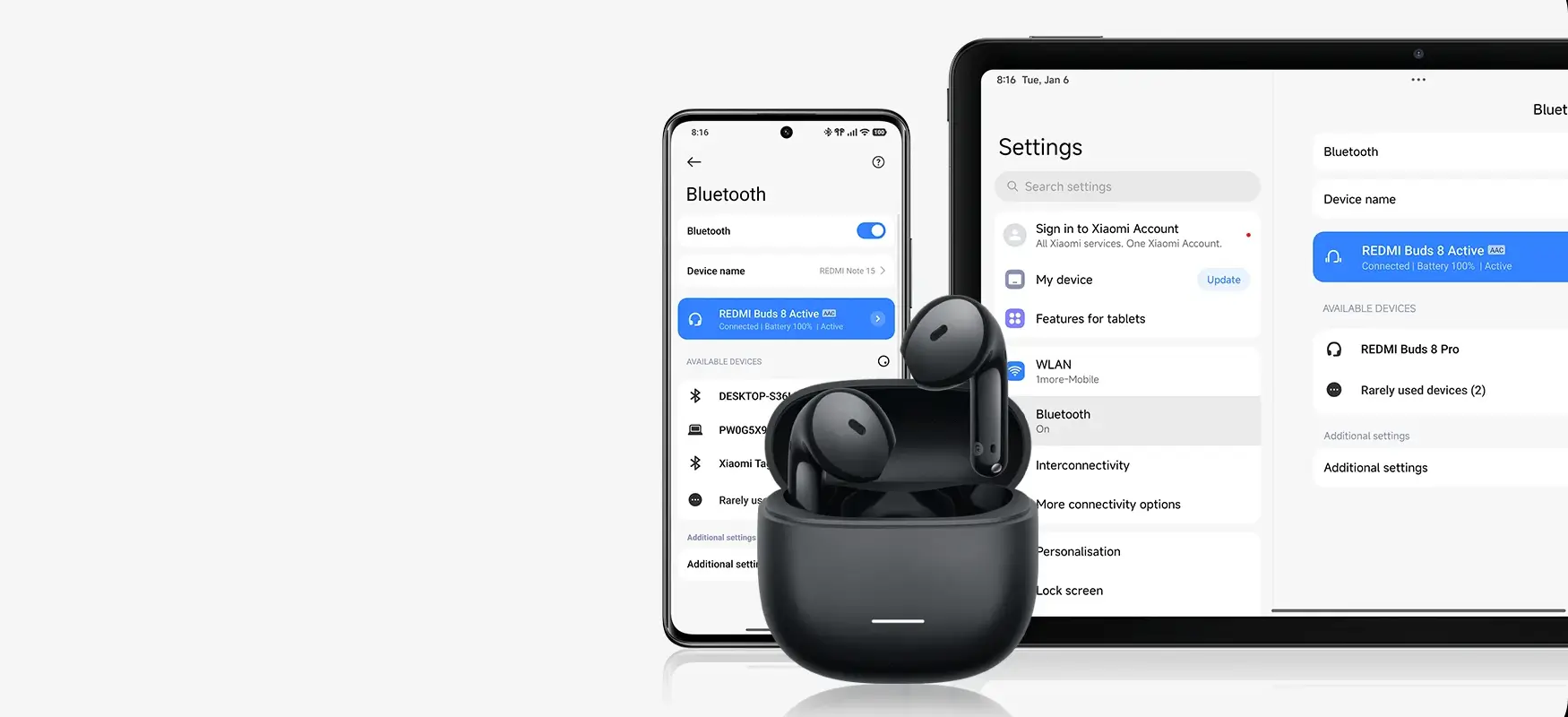 Redmi Buds 8 Active Earphones 7 Hour Playtime 37 Hour Case Battery