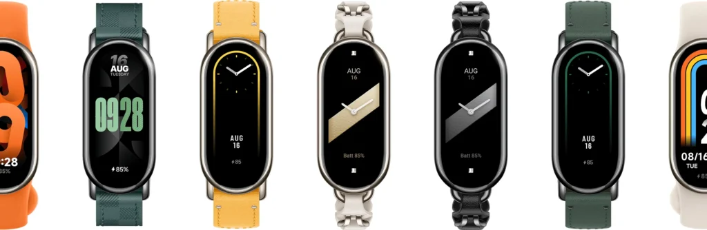 Xiaomi Smart Band 8 a selection of stylish straps Express your taste by make your choice