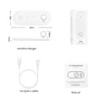 5-in-1 Wireless Charger Pad 15W with QC 3.0 Fast Charging