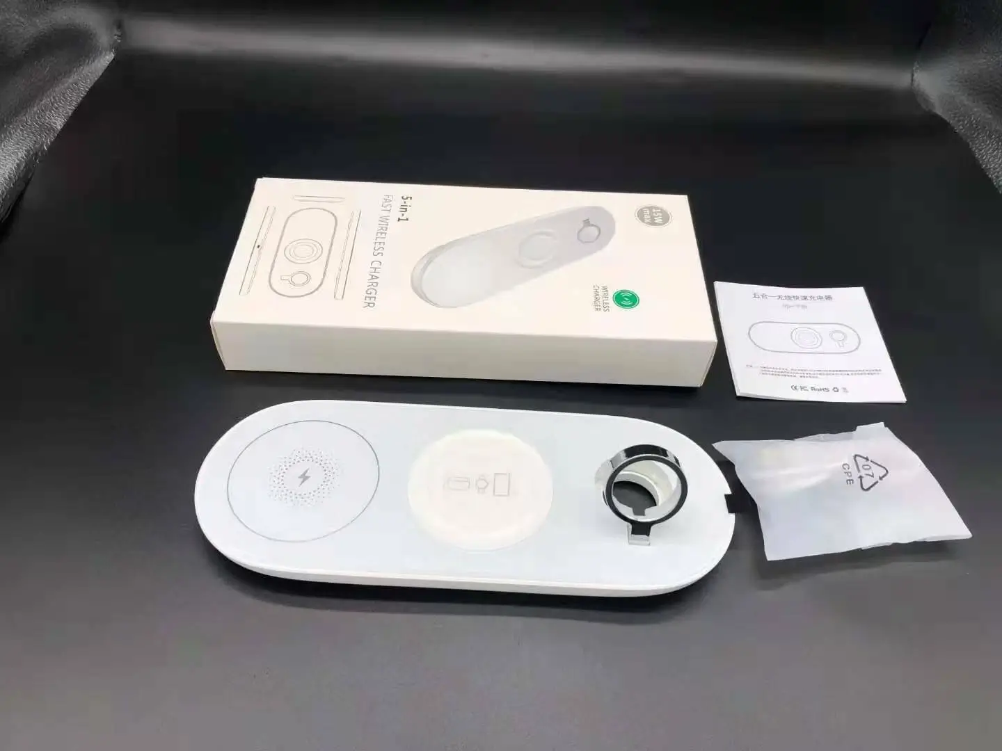 Universal Qi Wireless Charger 5-in-1 with 15W Fast Charging