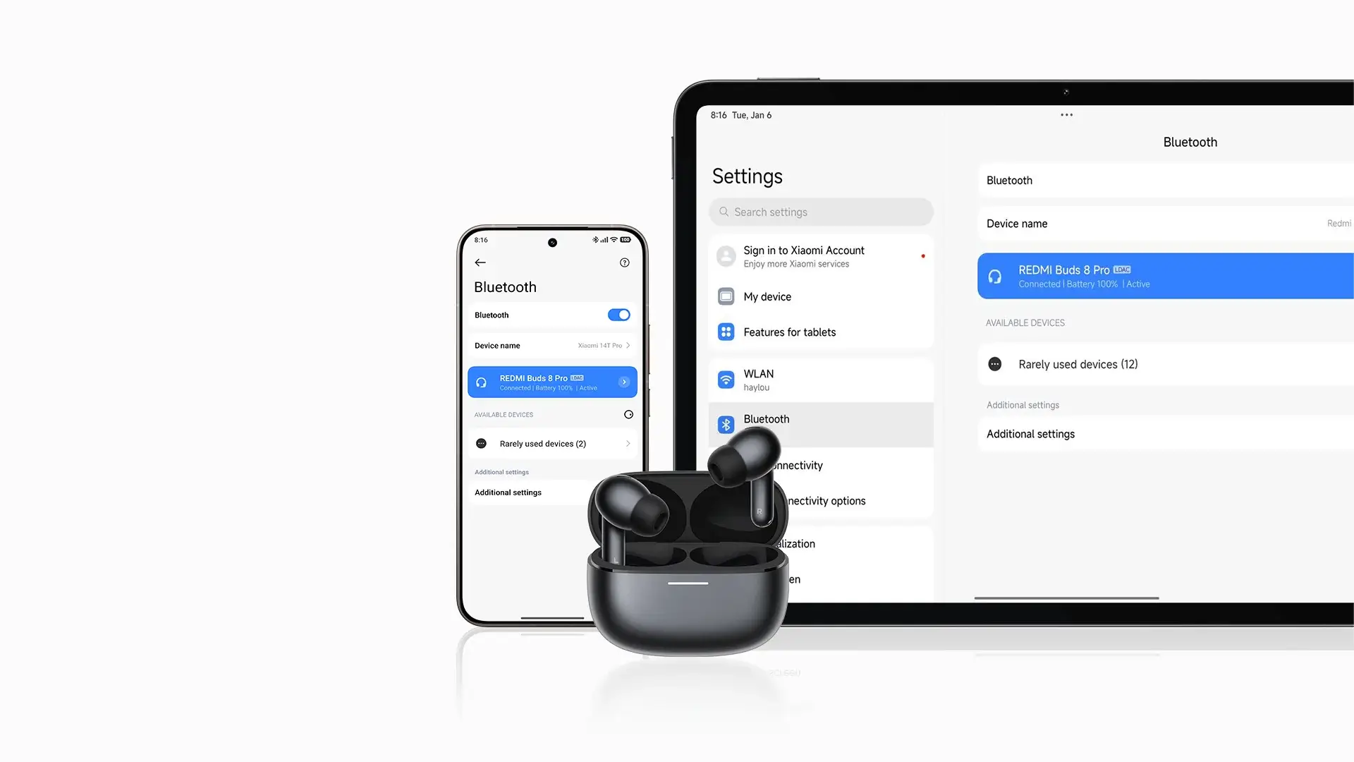 Dual Device Connection Redmi Buds 8 Pro Xiaomi Earbuds App