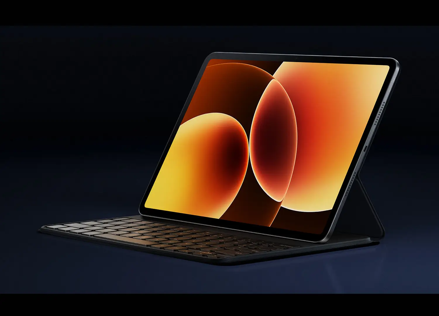 Typing Position Angled View Xiaomi Pad 8 Keyboard Attached