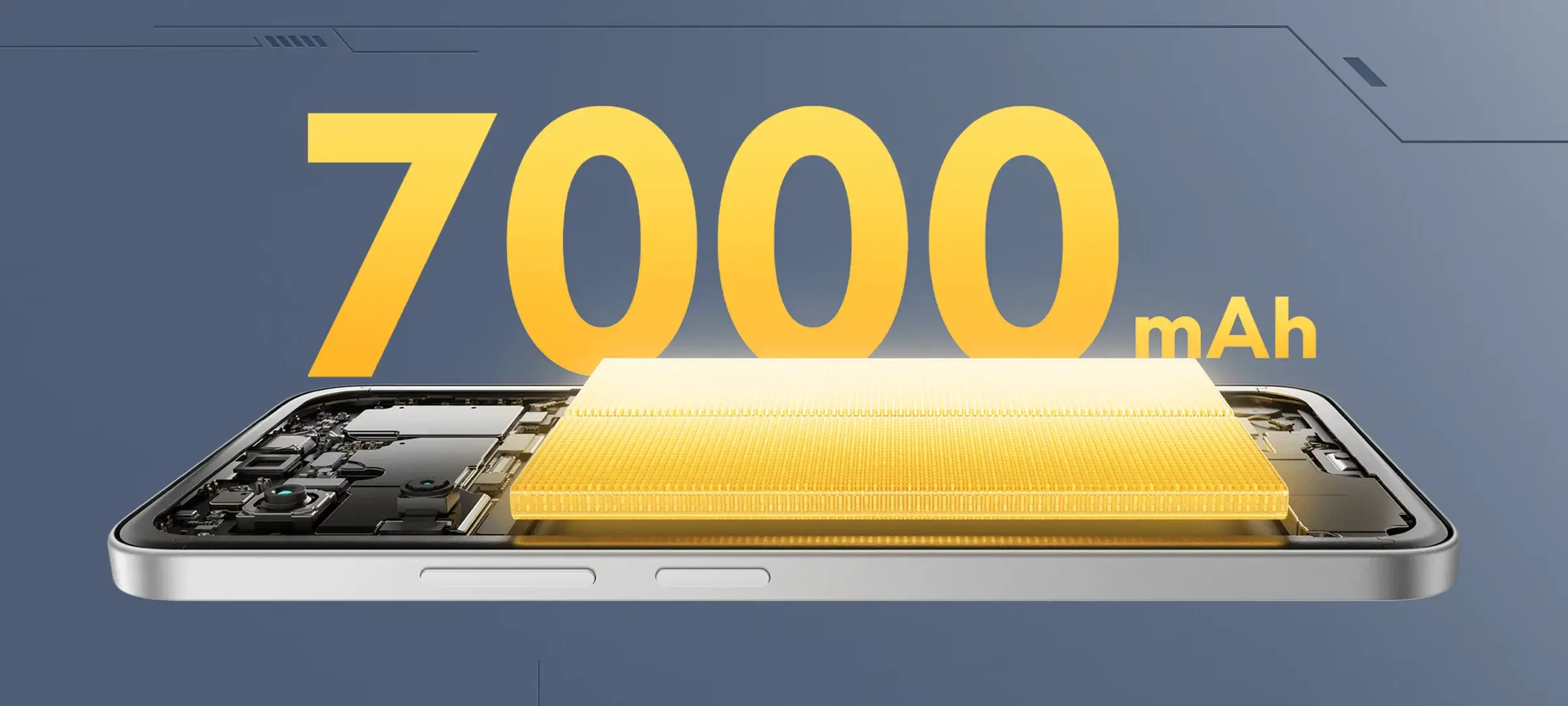 Battery Capacity 7000mAh POCO M7 Graphic