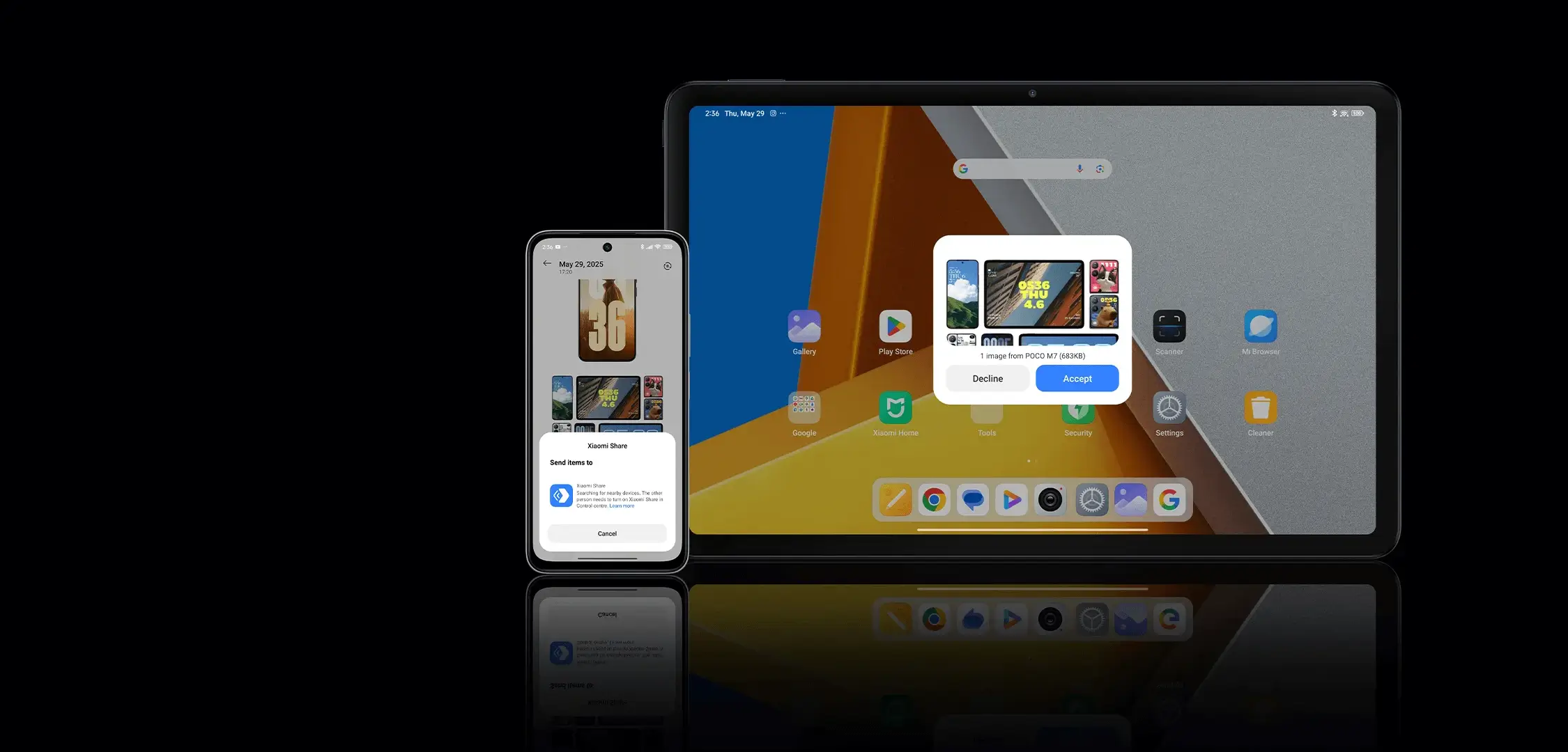 HyperOS Multitasking POCO M7 Split Screen