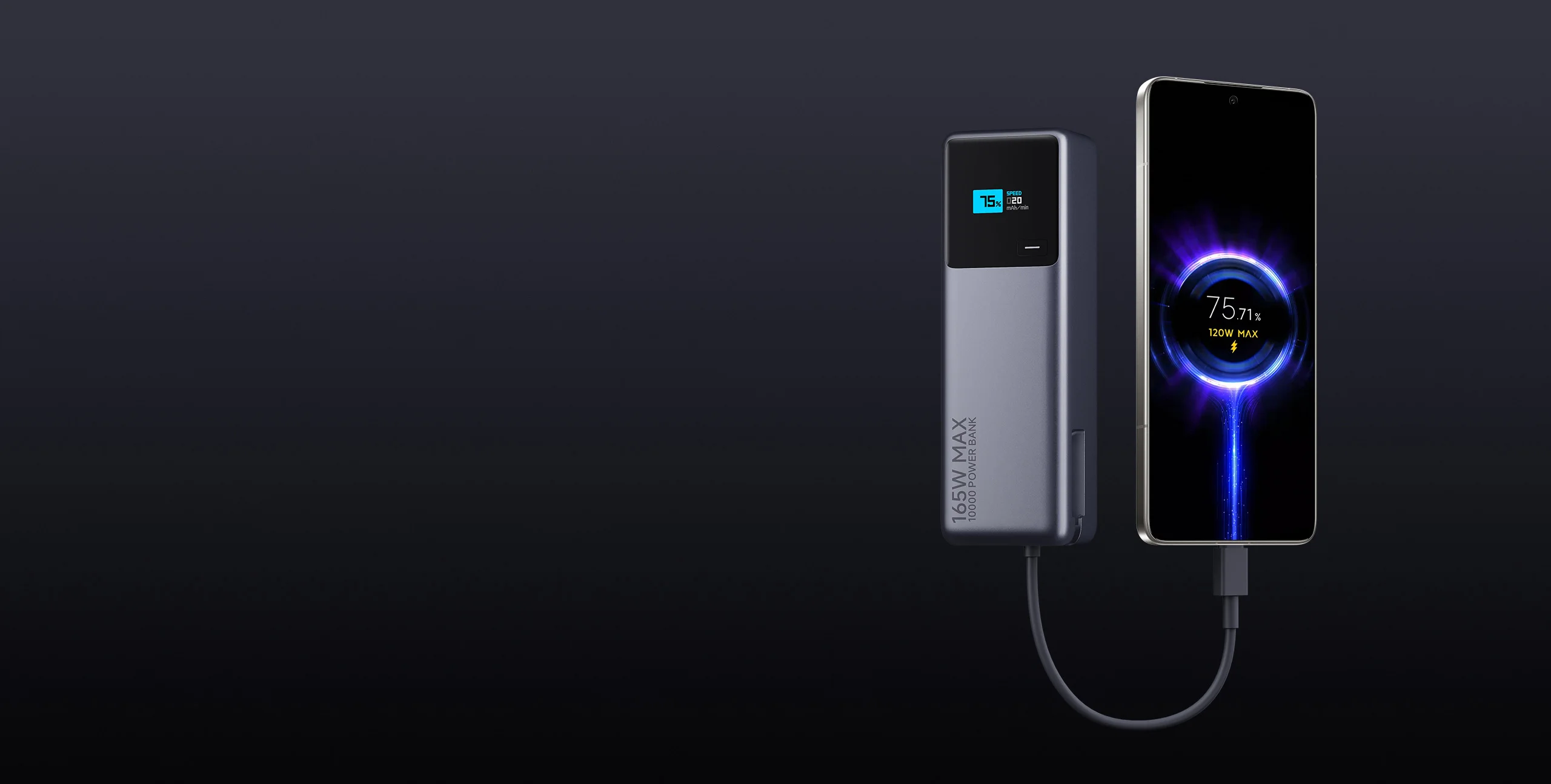 Xiaomi 165W Power Bank 10000 (Integrated Cable)