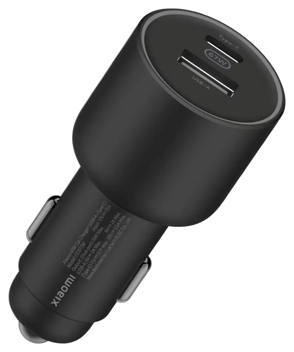 Xiaomi 67W Car Charger Type C and USB-A